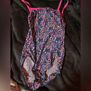 colorful confetti gymnastics leotard